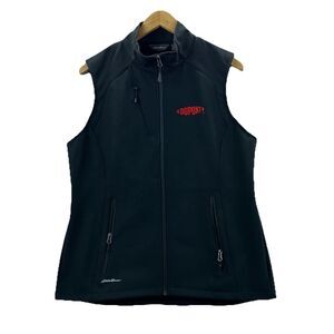 Eddie Bauer Large L Stretch Soft Shell Vest EB547 Full Zip Branded Pockets Warm